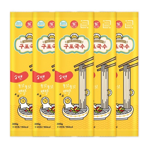 소확행몰 쫄깃 구포국수 사리 소면, 300g, 5개