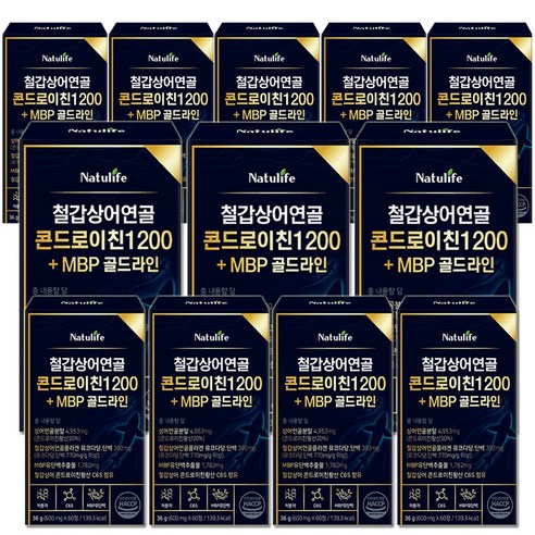 철갑상어 콘드로이친 1200 6형 저분자 뮤코다당 단백 c6s형 MBP haccp 식약청인증, 12박스, 60정
