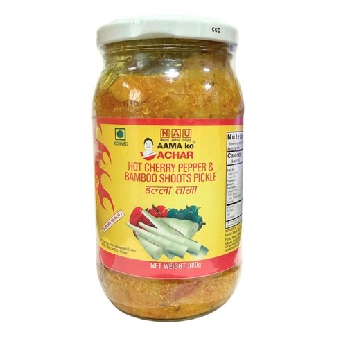 AAMA KO ACHAR Hot Cherry Pepper &Bamboo Shoots Pickle 380g