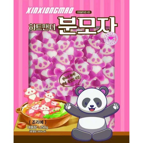 (농부마을 콩사랑) 하트팬더 분모자 냉동 중국당면 중국식품 마라탕 훠궈 떡볶이 찜닭 재료 사리
