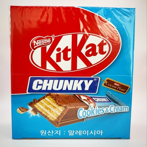 네슬레 킷캣 청키 쿠키앤크림 초코바, 38g, 24개