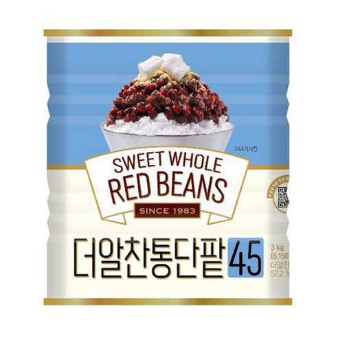 대두식품 더알찬통단팥45 3kg (4개제한) 빙수팥