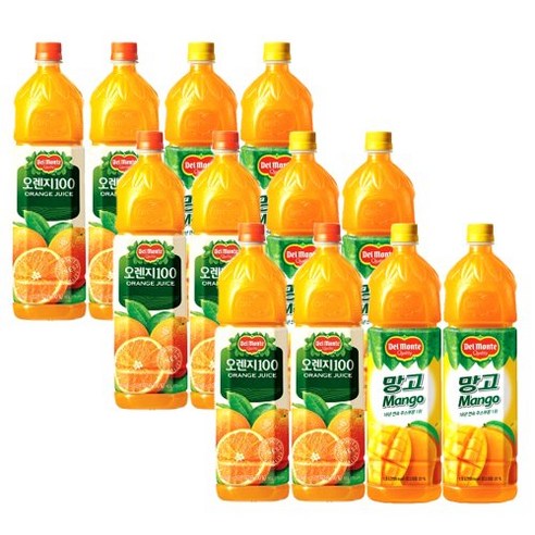 델몬트 오렌지 1.5L 6개+망고 1.5L 6개[K], 단일상품, 1.5L