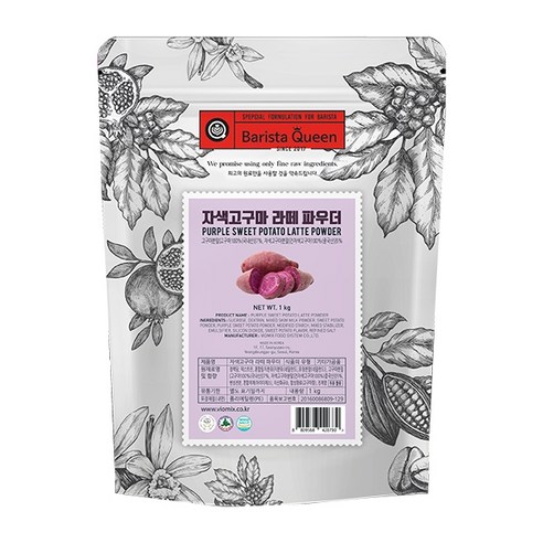 바리스타퀸 자색 고구마 파우더, 1kg, 1개입, 6개