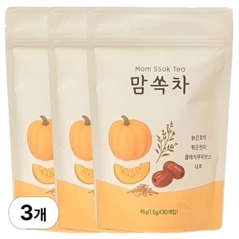 카페인 없는 맘쏙차 늙은호박 볶은현미 루이보스 대추 호박차