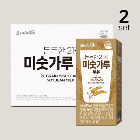 그레인랩 든든한 21곡 미숫가루두유