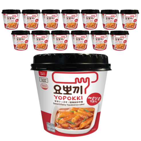 요뽀끼 매콤달콤떡볶이, 140g, 15개