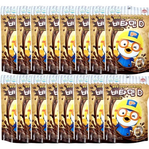 뽀로로 데일리 비타츄잉정 비타민D 초코