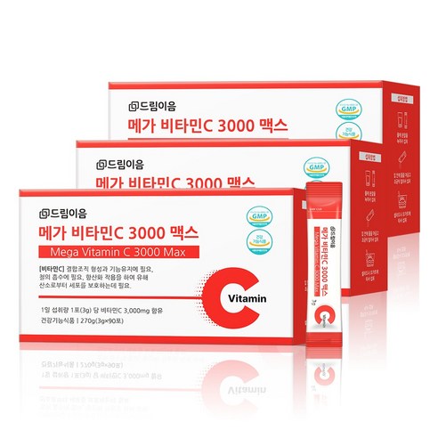 드림이음 고함량 메가 비타민C 3000 맥스 분말 가루 3g x 90포
