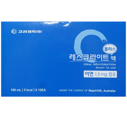 고려제약 레스큐라이트액 마시는수액 12포 1상자