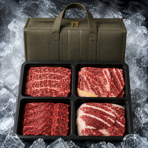 1++ 꽃등심 갈비살 소고기 구이용 한우 선물세트 명절선물 800g, 1개