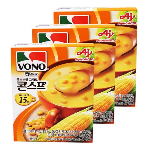 보노 컵스프 콘스프맛, 63g, 3개