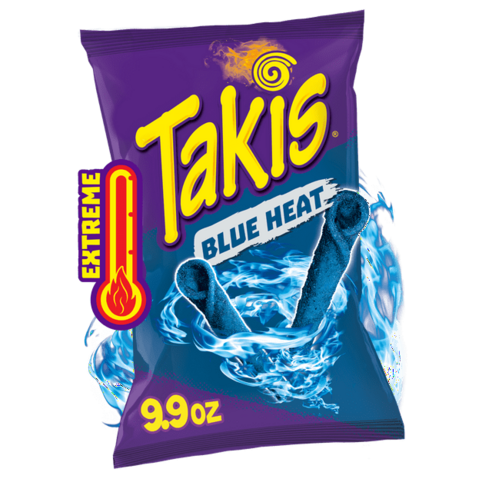 [미국 내수용]타키스 블루 히트 또띠아 칩스 280.7g, Takis Rolled Blue Heat Tortilla Chips - 9.9oz