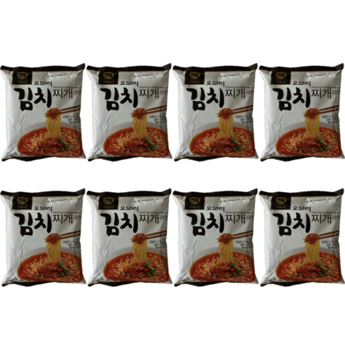 오모리 김치찌개라면 봉지, 8개