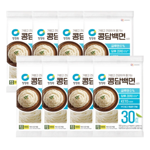 청정원 두부로 만든 콩담백면 면사리 150g 대용량 총 1200g