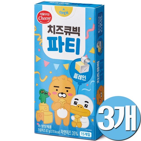 (서울우유) 치즈큐빅파티 플레인 87g