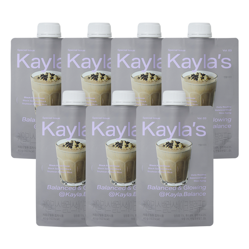케일라스 Kaylas 밸런스쉐이크 식사대용 한끼 단백질 쉐이크 보충제 블랙푸드, 7개, 40g