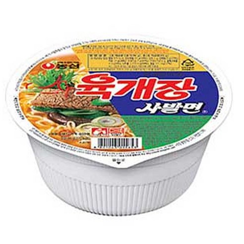 농심 김치사발면, 육개장 사발면, 86g x 6입