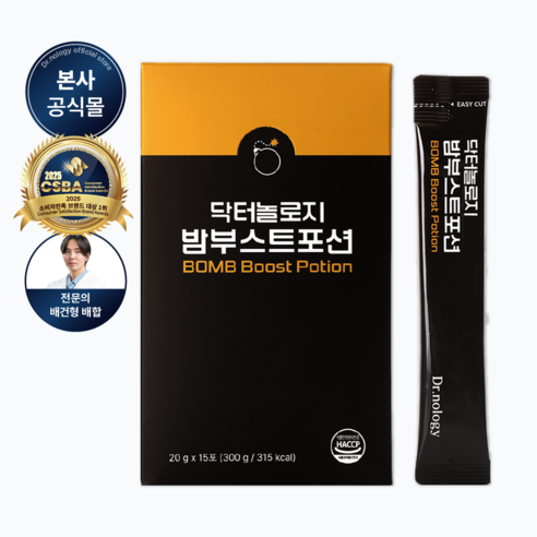 닥터놀로지 밤부스트포션 의사개발 장어 19마리 남성활력 고함량 L 아르기닌 마카 야관문 아연, 15개, 20g