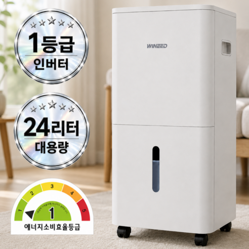 위니드 1등급 인버터 제습기 대용량 원룸 뽀송 곰팡이제거 24L, WPD24_1AG