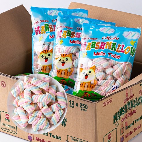 미성패밀리 머쉬멜로우(T) 250g, 250g, 12개