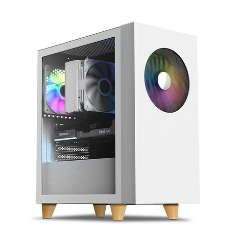 마이크로닉스 WIZMAX 우퍼 딥톤 미니타워 컴퓨터 PC 케이스 (화이트)