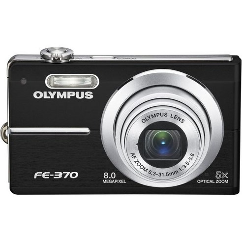 OM SYSTEM OLYMPUS FE370 8메가픽셀 디지털 카메라 (파란색) 5배 광학 듀얼 이미지 안 줌