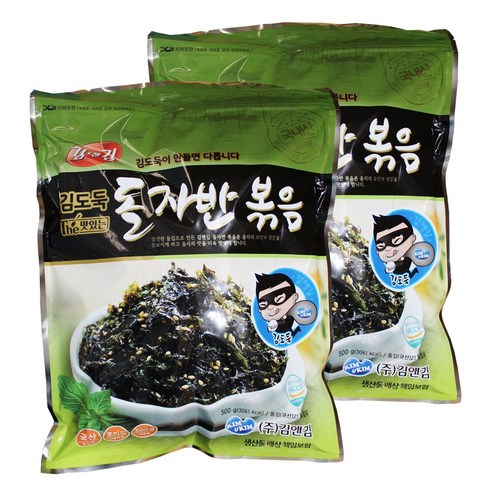 김앤김 김도둑 The 맛있는 돌자반볶음 500g, 500g, 2개