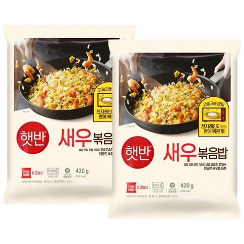 햇반 새우볶음밥 420g, 420g, 2개
