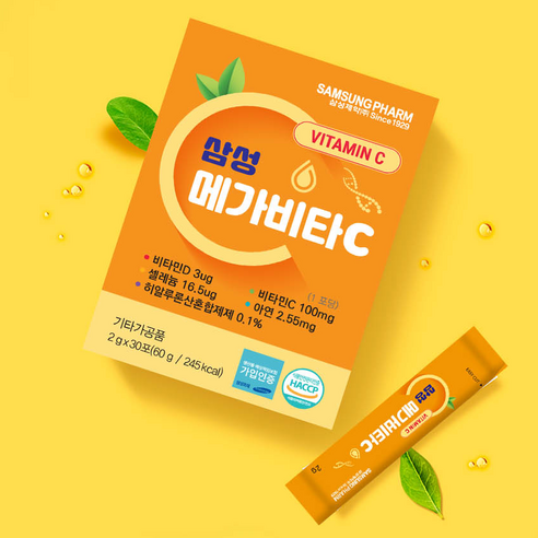 삼성제약 삼성 메가비타C 2g x 30포, 1정
