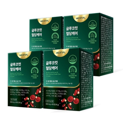 [공식판매처] 메디셜 바나바잎추출물 혈당컷 혈당케어영양제 관리 글루코컷 급원알파정, 4개