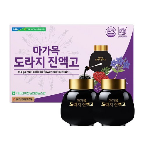 NH 지리산마천농협 마가목 도라지 농축액 진액 500g x 2병 선물세트, 2개, 2개입, 500g