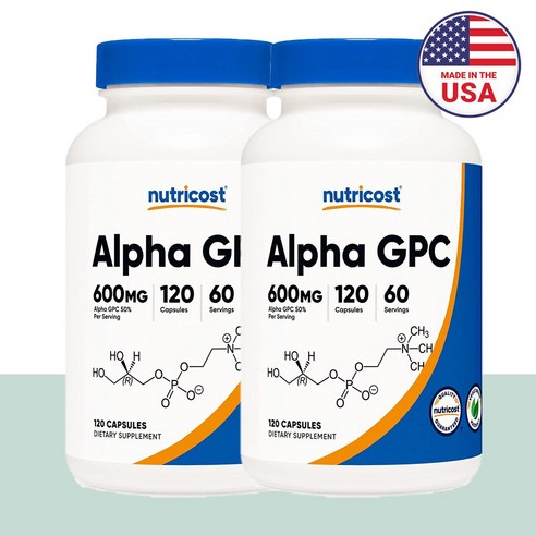 뉴트리코스트 알파 GPC 600mg 캡슐, 120정, 2개