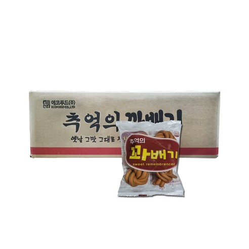 추억의 꽈배기 75g-30봉(1박스) 에코푸드 꽈배기과자
