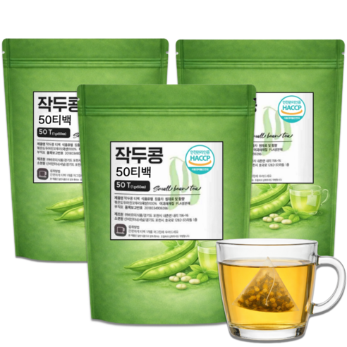 국산 볶은 작두콩차 티백 어린 꼬투리 작두콩 깍지차 하늘정연, 3세트, 50개입, 50g