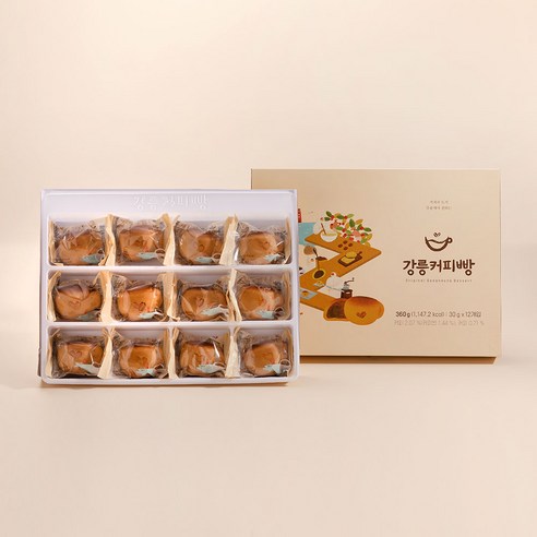 강릉 커피빵 (개별포장) 빵선물세트 디저트 간식, 1개, 360g