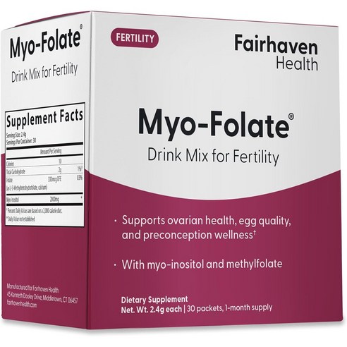 페어헤븐헬스 Myo Folate 미오이노시톨 드링크 무맛 30개입 3개 마이오이노시톨