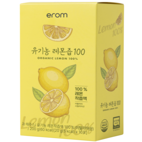 이롬 유기농 100 레몬즙 HACCP 원액