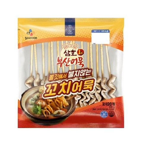 CJ SEAFOOD 삼호 부산어묵   쫄깃해서 불지않는 꼬치어묵 600g (꼬치20개)