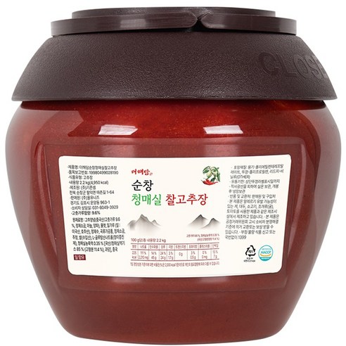 더해담 순창 청매실 찰고추장, 2.2kg, 1개
