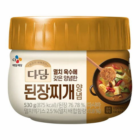 다담 된장찌개전용 된장, 530g, 3개