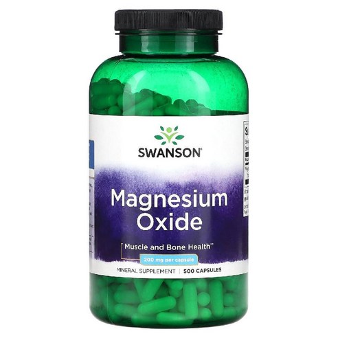 스완슨 산화 마그네슘 400mg 500정(1정당 200mg) Magnesium Oxide