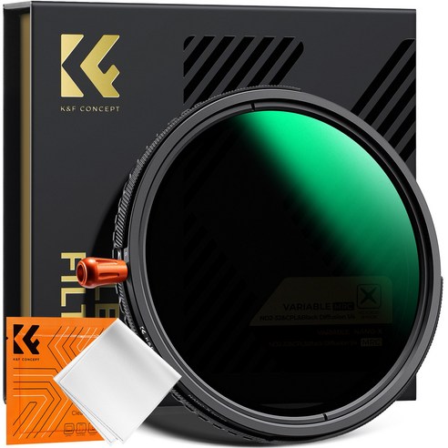 K&F CONCEPT Nano-Xcel 가변 ND2-32&CPL&블랙 미스트 1/4 3-in-1 필터, 1개, 67mm