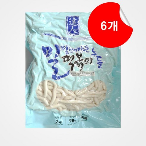 [오분떡볶이] 달인이 만든 우동 떡볶이 2kg x 6개