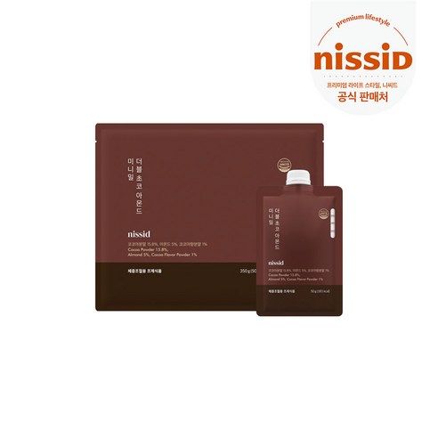 니씨드 미니밀 더블 초코 아몬드, 350g, 1세트