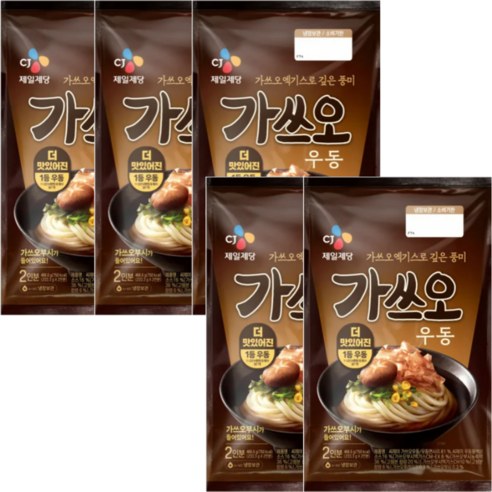 CJ 비비고 냉동 가쓰오 우동 2인 x 5개, 466.6g, 5개