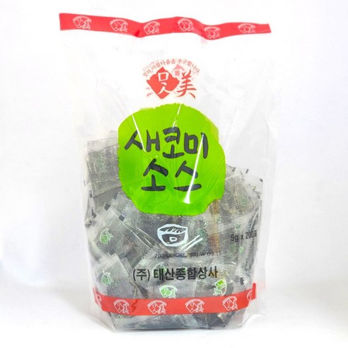 태산 새코미 소스 1박스(5gx200개)x6봉 간편한 일회용 발효식초