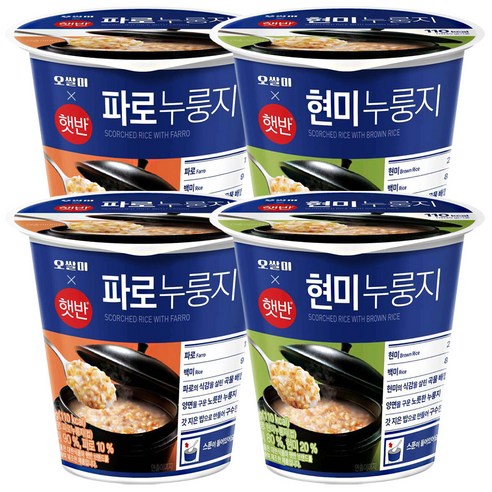 오쌀미 햇반누룽지30g (파로+현미), 2세트, 60g