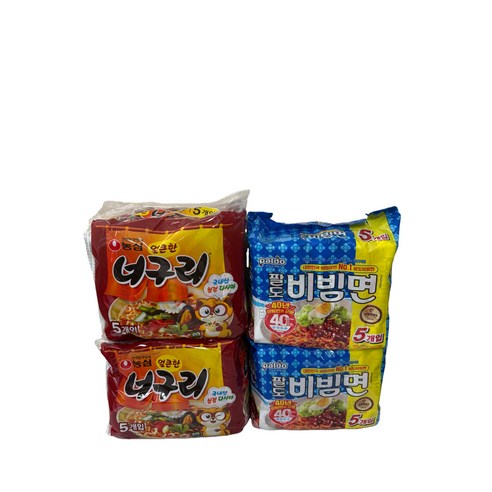 (장우) 팔도 비빔면 10봉 +농심 얼큰 너구리 10봉, 20개