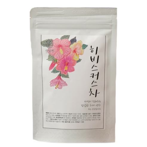마음정원 선엽차 국산 유기농 수제 히비스커스 티백 차